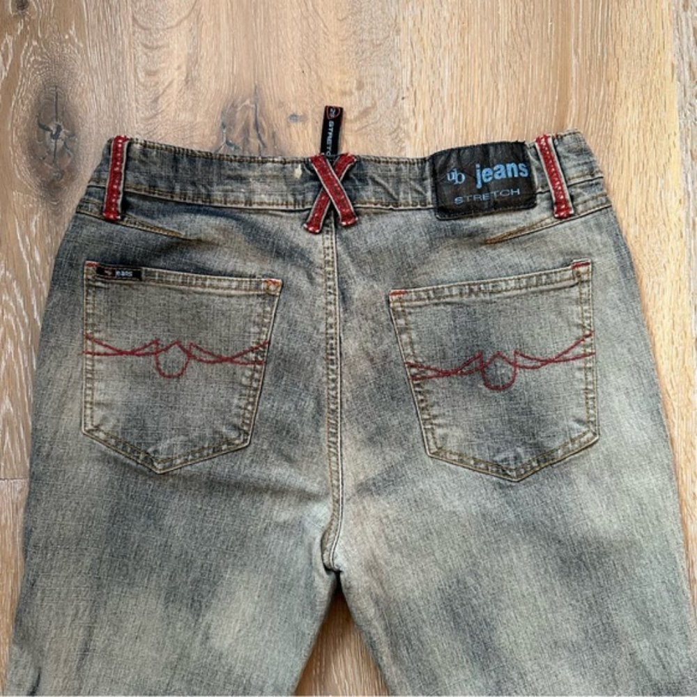 Vintage 90's UB Jeans Low Rise Stretch Denim Flare Jeans - Size 29 - Picture 9 of 11